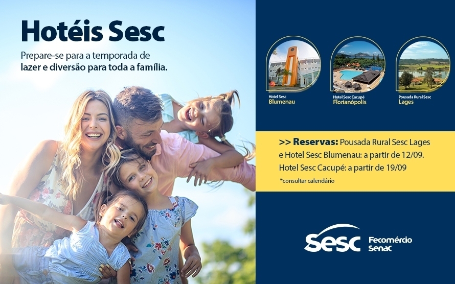 Sesc-SC - Viagens incríveis para você fazer com o Sesc neste verão