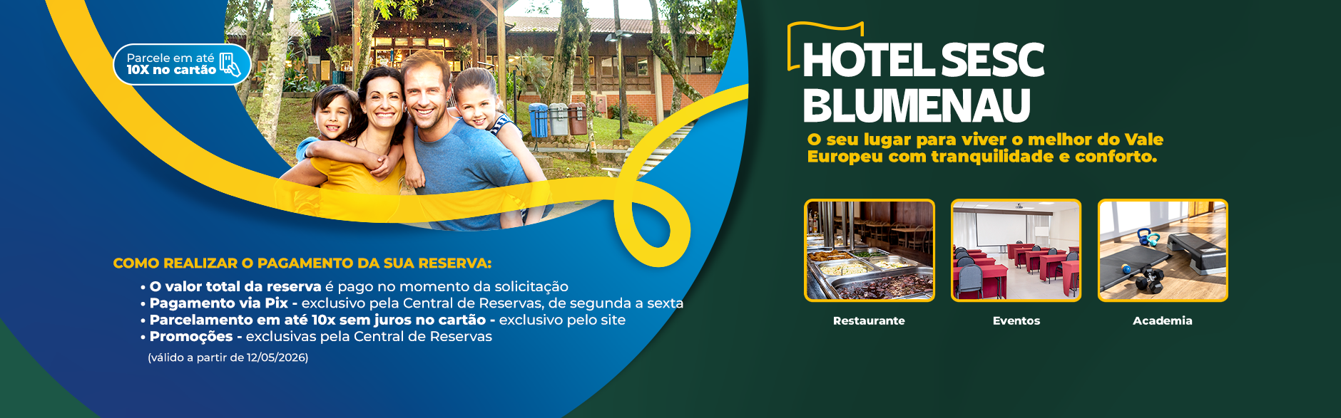 Banner Promoções Hotel Sesc Blumenau